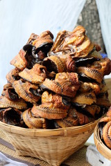 Sun dried fish in deep fried