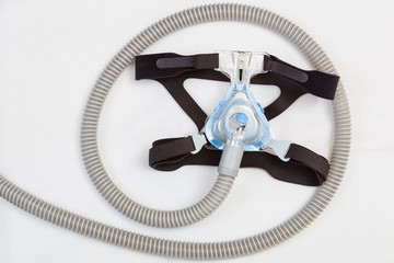 Sleep apnea headgear mask and hose