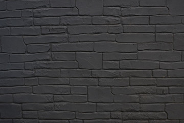 Black brick wall background 