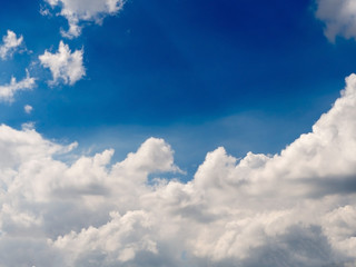 Cloud and sky. Perspective unique beautiful white cloud in blue sky.