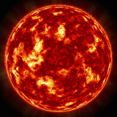 Sun. Global warming 3D illustration