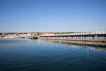 Fototapeta na wymiar Sopot Pier on Baltic Sea in Poland