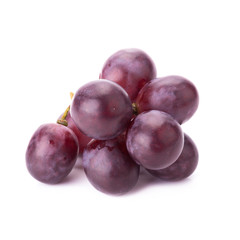 Bunch of red grapes Isolated on white background