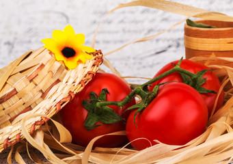 vegetarian still life of tomato