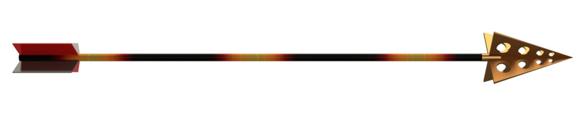 3D arrow for the bow, isolated on white background