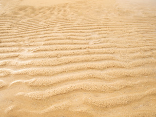 Perspective unique sand pattern. Beautiful sand texture background at beach.