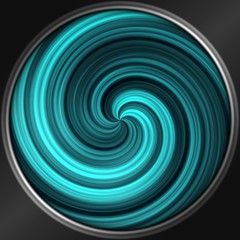 Abstract decorative blue sphere - spiral pattern 