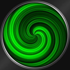 Abstract decorative green sphere - spiral pattern 