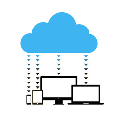 Cloud computing concept design. Vector illustration
