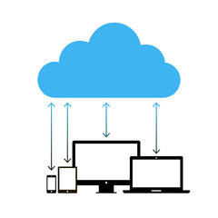 Cloud computing concept design. Vector illustration