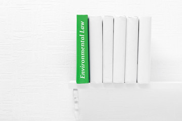 Book on shelf with Environmental Law word