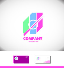 Pastel colors abstract logo icon