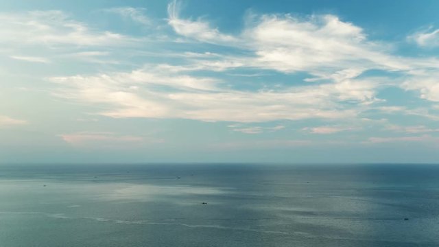 Day to night sunset timelapse over sea