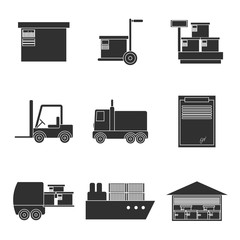 Delivery icons set