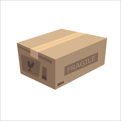 Package box cardboard vector