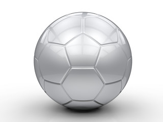 Fototapeta premium silver soccer ball