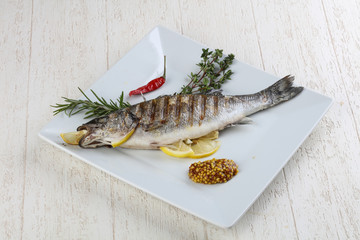 Grilled seabass