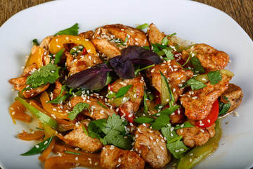 Stir-fried chicken