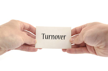 Turnover text concept