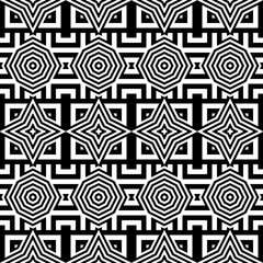 Design seamless monochrome geometric pattern