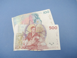 Swedish currency notes