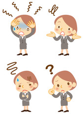 困る　ビジネスウーマン