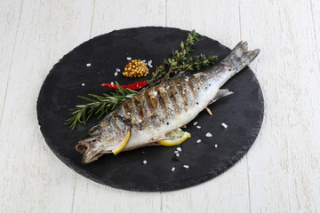Grilled seabass
