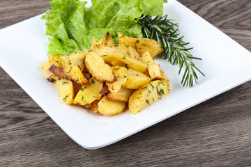 Baked potato with dill