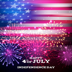 Forth July Independence day background design.