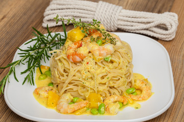 Spaghetti mit Meeresfrüchten