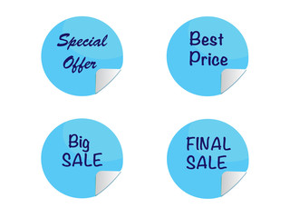 sale and price labels, marketing vector icon