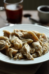 traditional dough food filled with potato