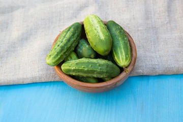 Fresh Cucumbers  in a bowl