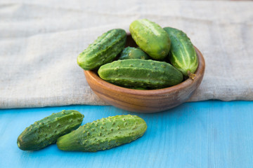 Fresh Cucumbers  in a bowl