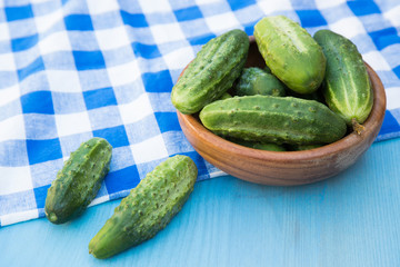 Fresh Cucumbers  in a bowl