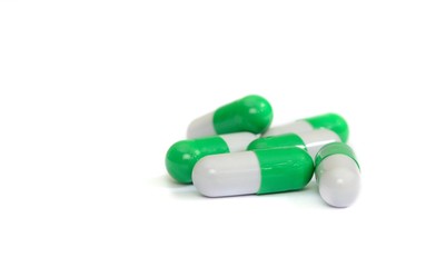 Heap of medicine pills. Close up of colorful tablets and capsules