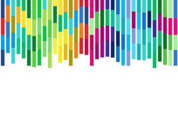 multicolored stripes on white background 3D illustration