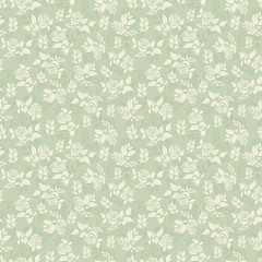 Seamless background with light green roses