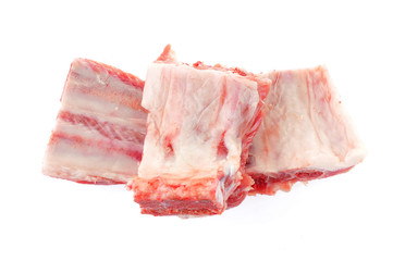 Ribs on a white background