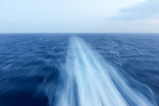 Wasserspur Langzeitaufnahme