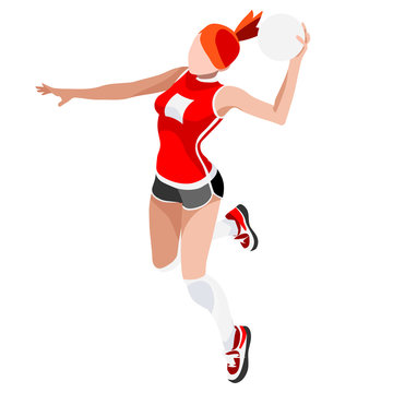 Handball Summer Games Icon Set.3D Isometric Athlete.Sporting Championship International Handball Competition.Olympics Sport Infographic Handball Vector Illustration