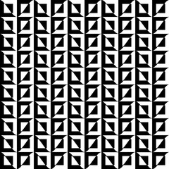 Black and white square and wave combination in a seamless pattern with high contrast