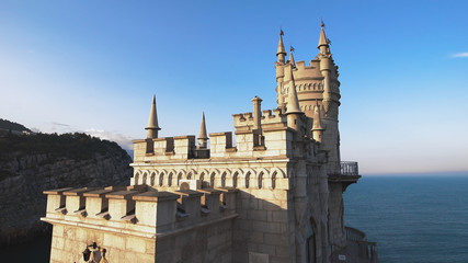 Fototapeta na wymiar well-known castle Swallow's Nest near Yalta in Crimea,