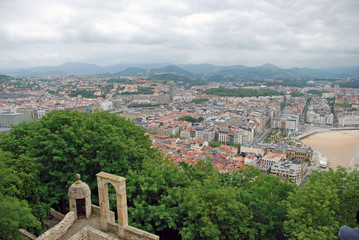 Fototapeta na wymiar Landscape of San Sebastian