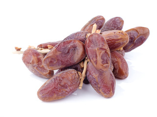 sweet dry date fruit isolated on white