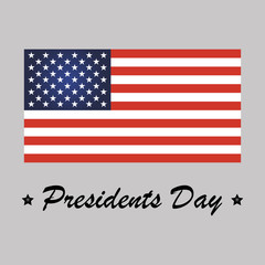 Presidents day. American flag