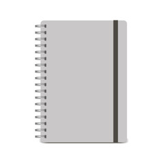 spiral notepad, notebook. Closed notebook