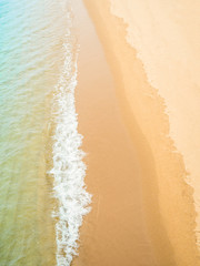 soft foam of wave reaching on the sea shore
