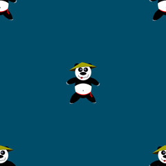 Seamless pattern Panda