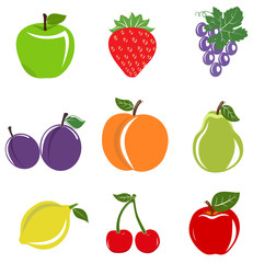 Glossy fruit set colored